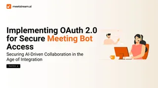 OAuth 2.0 for Meeting Bots: Zoom App Marketplace Setup