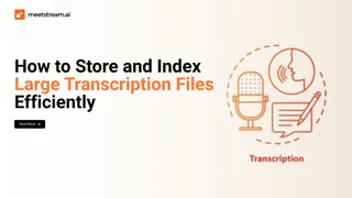 How to Store and Index Large Transcription Files Efficiently