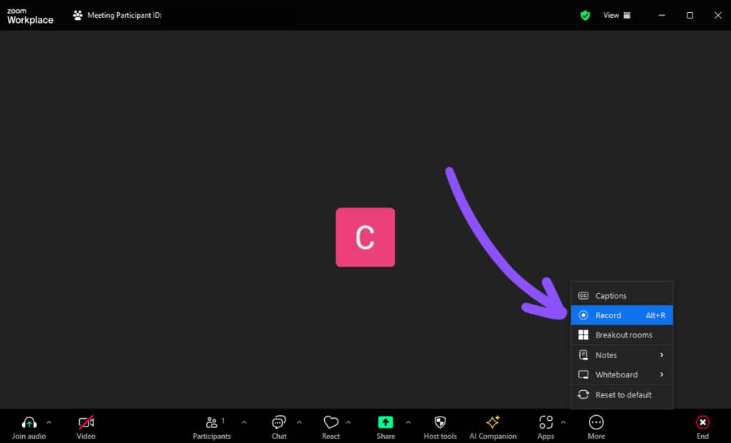 record audio and video x621 diagram for Zoom Meeting Recording API: